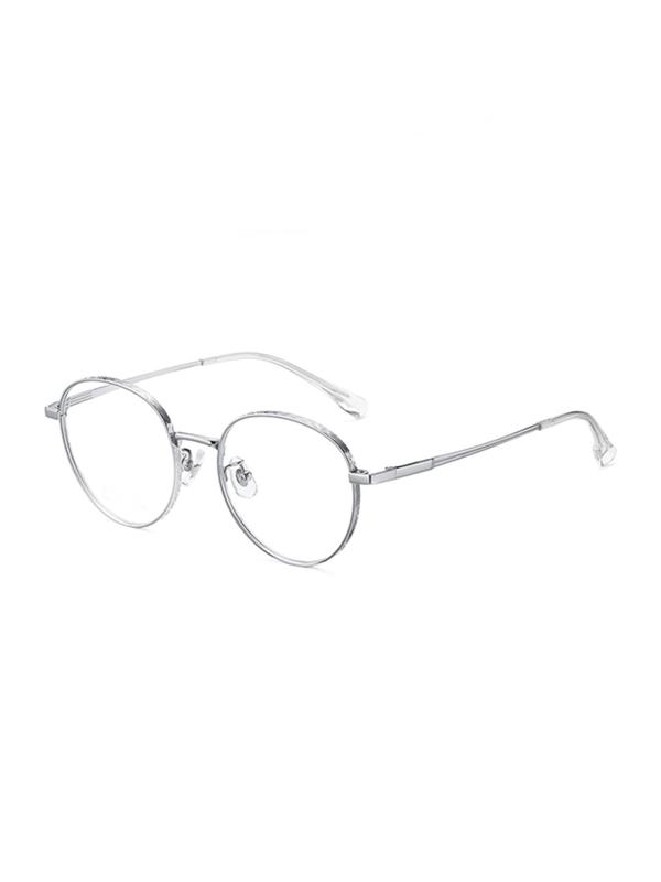Unisex Simple Style Minimalist Full Rim Eyeglasses, Vintage Trendy Round Frame Eyeglasses, Fashion All-match Accessories for Daily Use