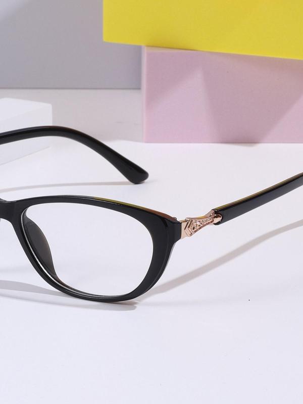 1 Pair Simple Eyeglasses for Everyday Use, Anti-blue Light Cat Eye Frame Fashion Eyeglasses, Trendy Accessories for Party and Daily Life