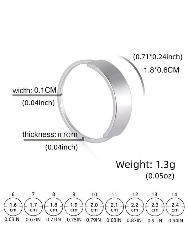 Fashion Trendy Stainless Steel Ring, Classic Geometric Design Ring for Women & Girls, Fashion Jewelry for Party, Daily Clothing Decor, Trendy All-match & Exquisite Jewelry for Birthday Gift