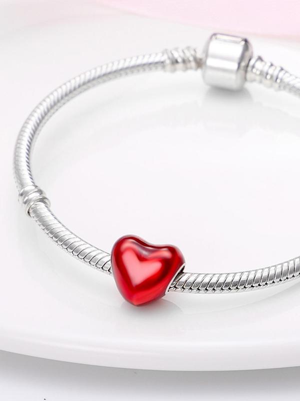 2024 New Style Heart Shaped Pendant, Fashionable Pendant for Women & Girls for Bracelet Necklace Making, Trendy All-match & Exquisite Charms for Birthday Gift