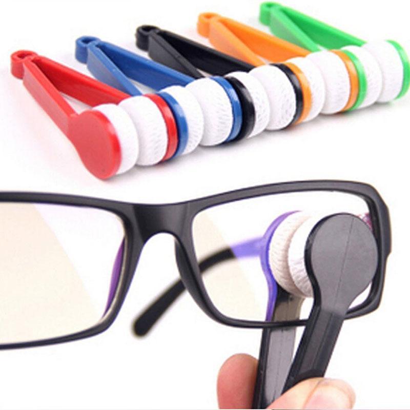 Mini Glasses Cleaning Clip, 5 Counts 10pcs Portable  Soft Brush Cleaning Tool, Mini Microfiber Glasses Cleaner  for Indoor & Outdoor
