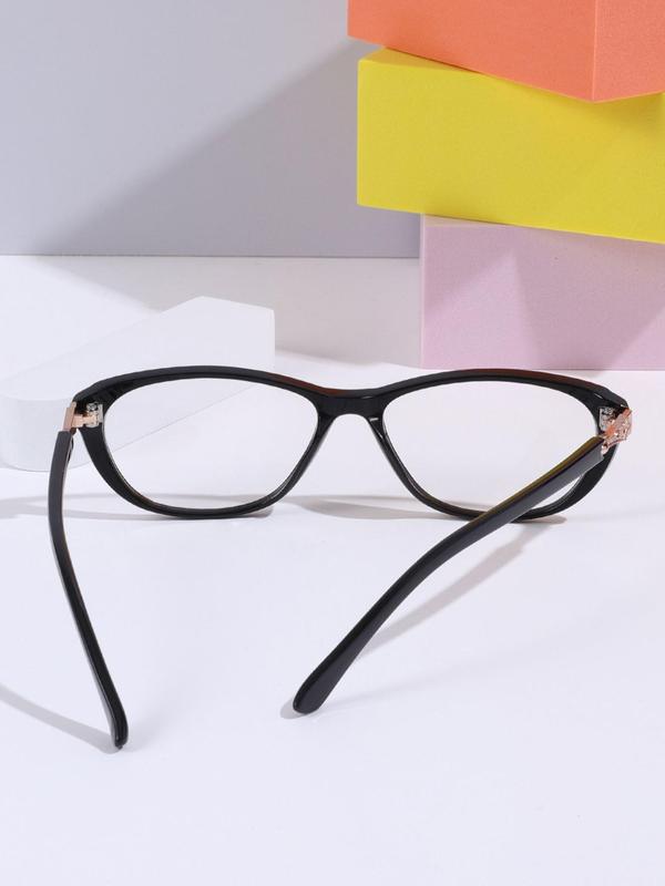 1 Pair Simple Eyeglasses for Everyday Use, Anti-blue Light Cat Eye Frame Fashion Eyeglasses, Trendy Accessories for Party and Daily Life