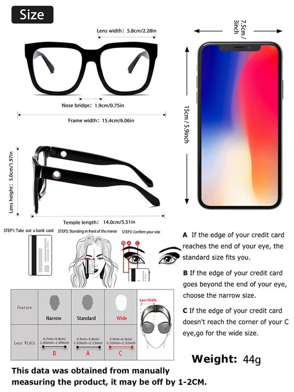 Unisex Fashionable Tortoiseshell Pattern Square Frame Eyeglasses, Trendy Casual Eyeglasses for Everyday Use, Fashion Accessories for Outdoor Activities