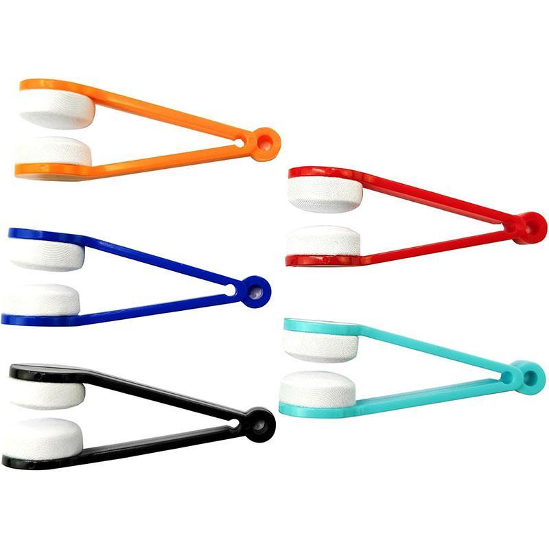 Mini Glasses Cleaning Clip, 5 Counts 10pcs Portable  Soft Brush Cleaning Tool, Mini Microfiber Glasses Cleaner  for Indoor & Outdoor