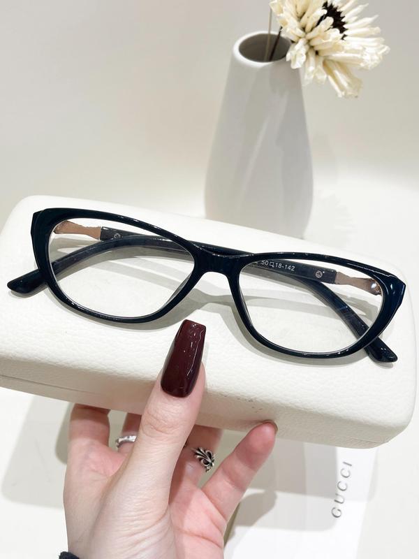 1 Pair Simple Eyeglasses for Everyday Use, Anti-blue Light Cat Eye Frame Fashion Eyeglasses, Trendy Accessories for Party and Daily Life