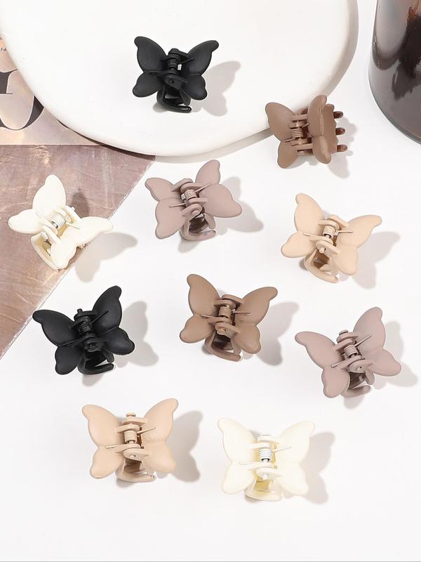 Cute Butterfly Design Hair Claws (20pcs), Casual Versatile Hair Accessories for Women, Minimalist Hairwear for Daily Used