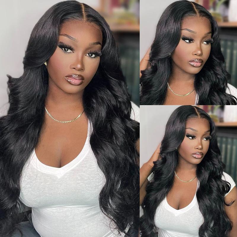 QUANDIAN 13x6 Balayage Highlight Lace Front Wig Human Hair 13x6 HD Lace Front Wigs Human Hair Body Wave Wig 200% Density FB 27 Colored Ombre Wig