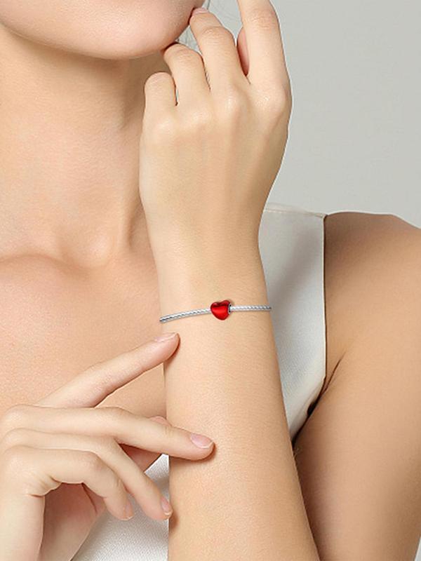 2024 New Style Heart Shaped Pendant, Fashionable Pendant for Women & Girls for Bracelet Necklace Making, Trendy All-match & Exquisite Charms for Birthday Gift