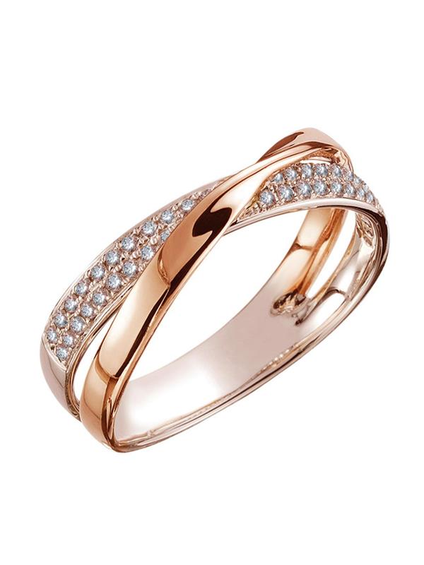 Elegant Rhinestone Decorated Copper Ring, Fashion Delicate Accessories for Women & Girls, Trendy All-match & Exquisite Jewelry for Birthday Gift