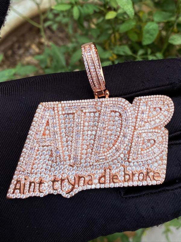 Rhinestone Letter Design Pendant Hip Hop Jewelry, Fashion Accessories for Party, Daily Decor