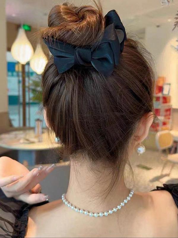 Women's Cute Bowknot Design Hair Claw, Trendy Elegant Hair Claw, Chic All-match Hair Accessories for Hairstyle Decor for Women & Girls