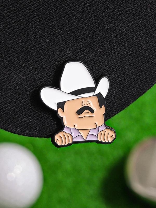 Cartoon Character Design Brooch, Cute Hat Decor Hat Clip, Fashion Accessories for Women & Men, Trendy All-match & Exquisite Brooch for Birthday Gift