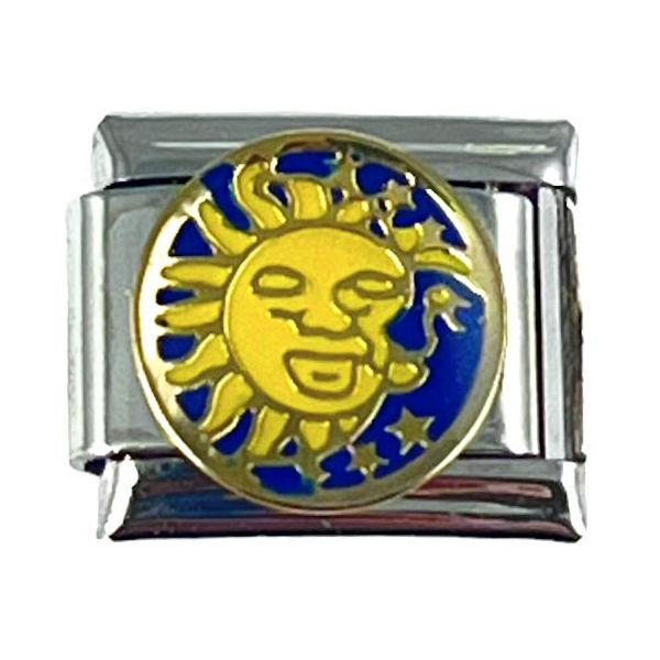 Italian Charm Link 9mm Sun and Moon Charm