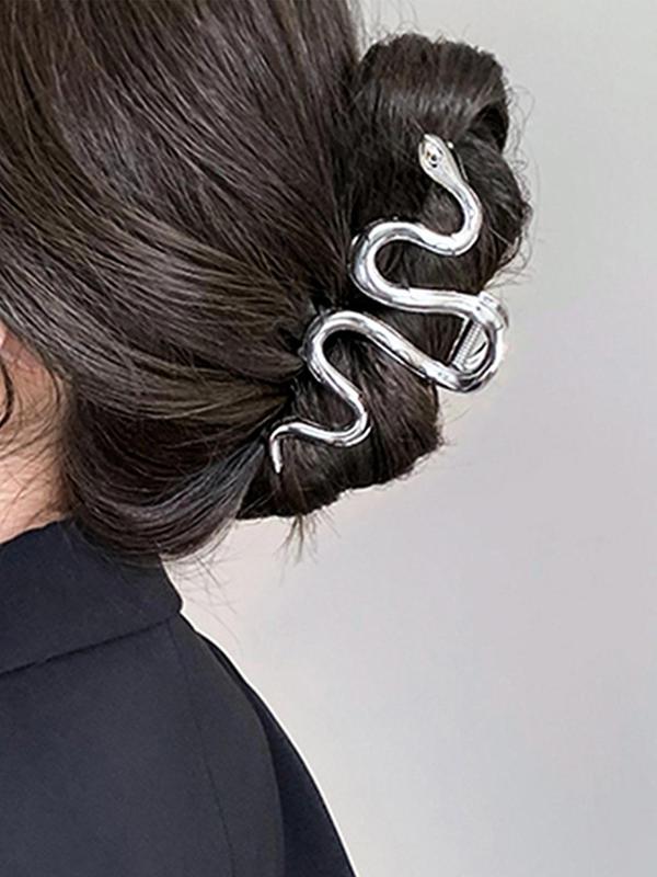 Y2k Snake Design Hair Claw Clip for Women, Fashion Alloy Trendy Street Trend Hair Accessories, Creative Cute Lovely Headwear for Daily & Xmas Hairstyle Decor