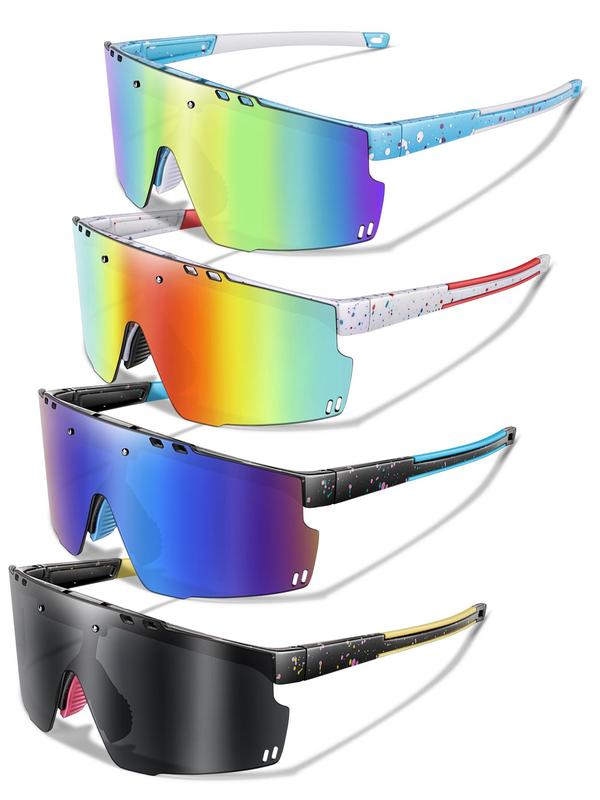 Unisex Fashionable Flat Top Sunglasses, Trendy Casual Tinted Lens Sun Protection Sunglasses for Everyday Use, Fashion Accessories for Outdoor Activities