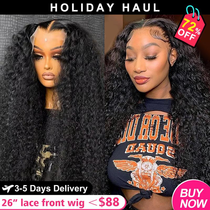 Bling Hair Fashion 32inch Deep Wave 13x6 13x4 Lace Front Wigs Human Hair Lace Frontal Wig 180% Density Brazilian Deep Curly Hair For Women PrePlucked Lace Wig