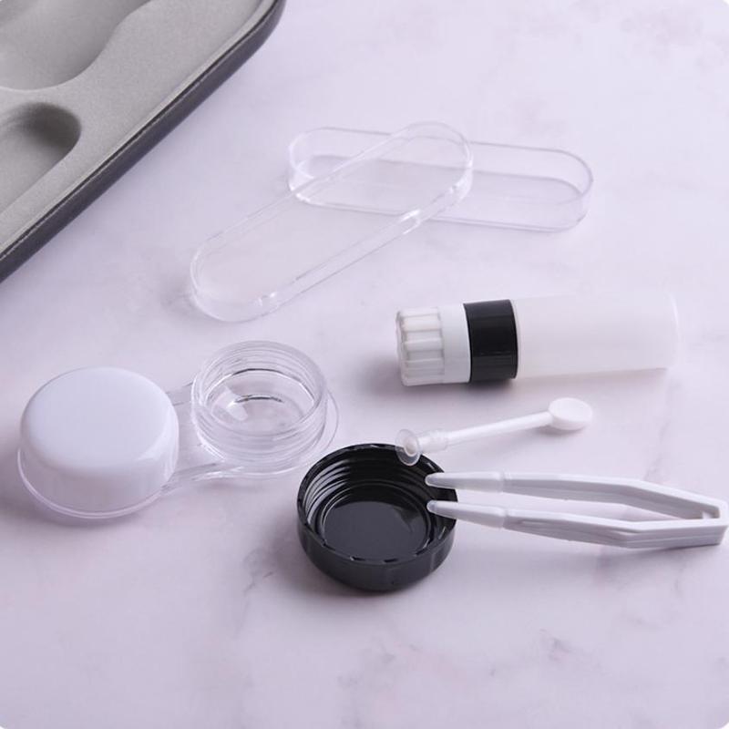 Double Layer Glasses Case with Mirror, 1 Count Portable PU Leather Glasses Contact Lenses Storage Box, Home Organizer for Living Room Bedroom Outdoor Travel Office