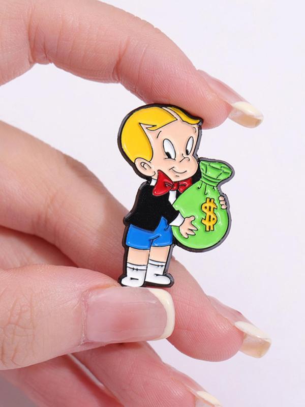 Cartoon Boy Design Brooch, Cute Brooch Pin, Fashion Accessories for Women & Men,  Enamel Pin Suitable for Backpacks, Jeans, Scarves, Hats Decoration