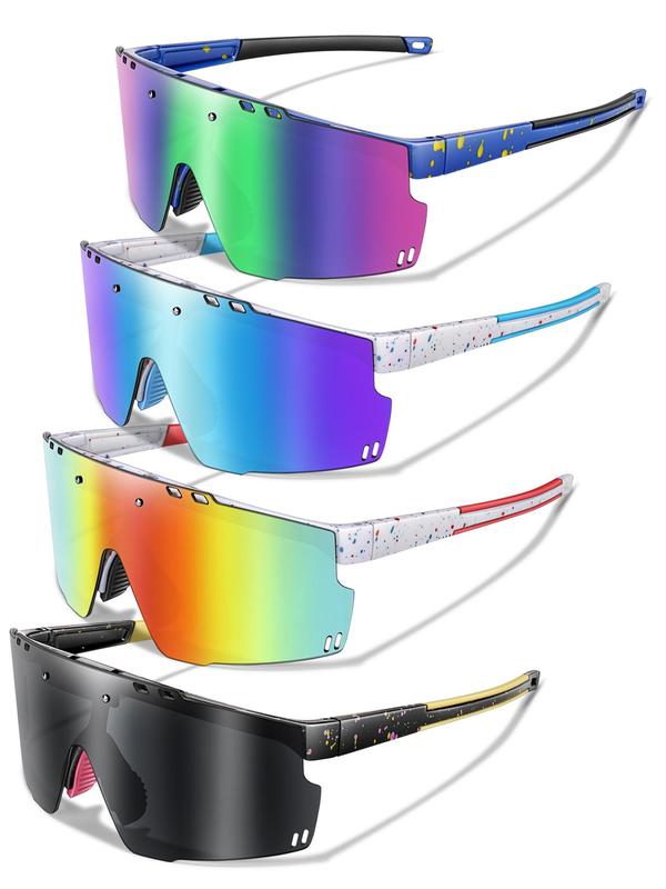 Unisex Fashionable Flat Top Sunglasses, Trendy Casual Tinted Lens Sun Protection Sunglasses for Everyday Use, Fashion Accessories for Outdoor Activities