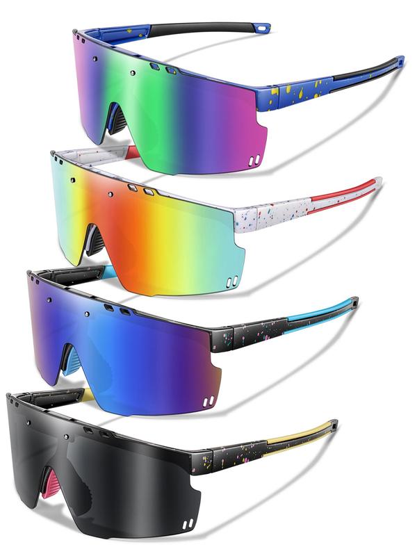 Unisex Fashionable Flat Top Sunglasses, Trendy Casual Tinted Lens Sun Protection Sunglasses for Everyday Use, Fashion Accessories for Outdoor Activities