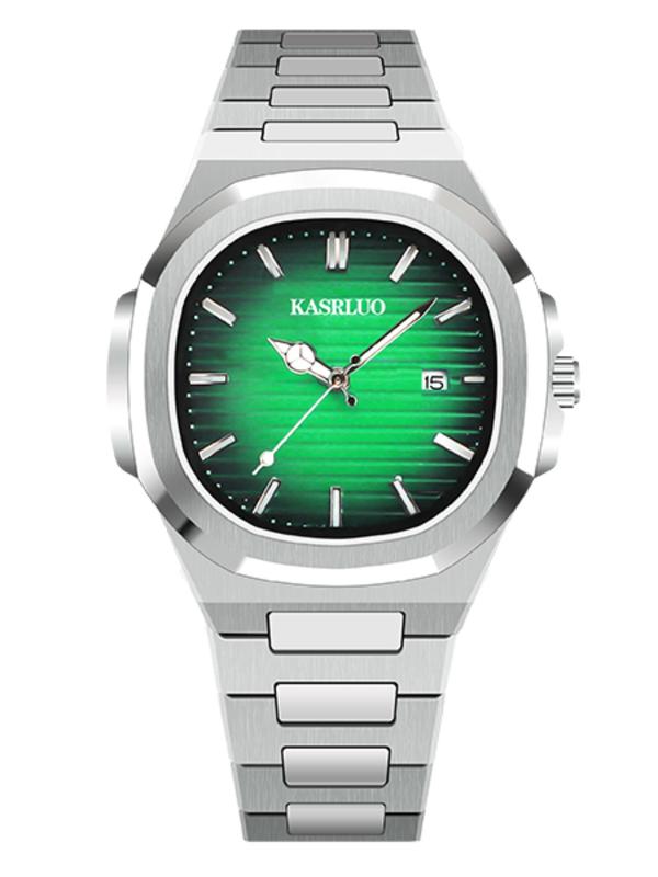 Men's Business Fashion Analog-digital Quartz Watch, Casual Trendy Rectangle Dial Wristwatch, Fashionable Watch for Daily & Business Decoration As Gift with Box