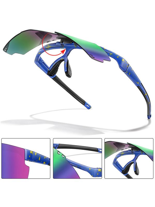 Unisex Fashionable Flat Top Sunglasses, Trendy Casual Tinted Lens Sun Protection Sunglasses for Everyday Use, Fashion Accessories for Outdoor Activities