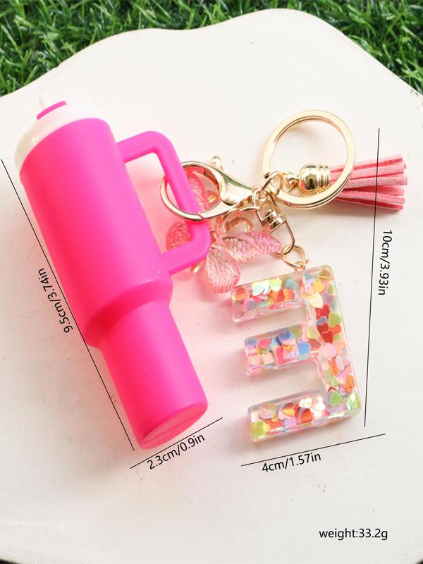 Mini Cup Shaped Keychain, Cute Keychain, Portable Keychain for Women & Men, Fashion Accessories for Daily Use