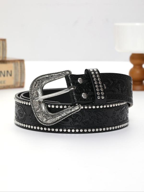 Men's Vintage Style PU Leather Belt, 2024 New Style Fashion Belt for Party, Daily Clothing Decor, Trendy All-match & Exquisite Belt for Outfit Matching