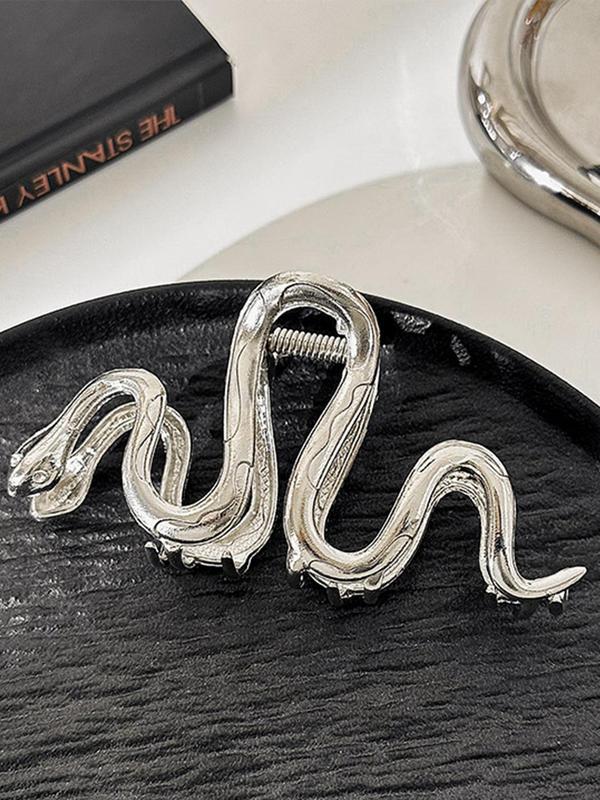 Y2k Snake Design Hair Claw Clip for Women, Fashion Alloy Trendy Street Trend Hair Accessories, Creative Cute Lovely Headwear for Daily & Xmas Hairstyle Decor