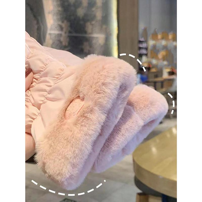 1 Pair Women's Winter Gloves, Thickened And Plush-Lined Touch Screen Warm Gloves For Riding, Mountaineering, Skiing, Windproof And Cold-Resistant, Motorcycle Plush Gloves