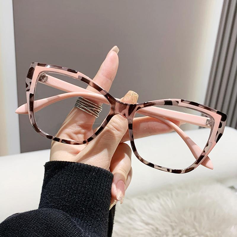 Basic Flat Frame Fashion Colorblock Eyeglasses Frame