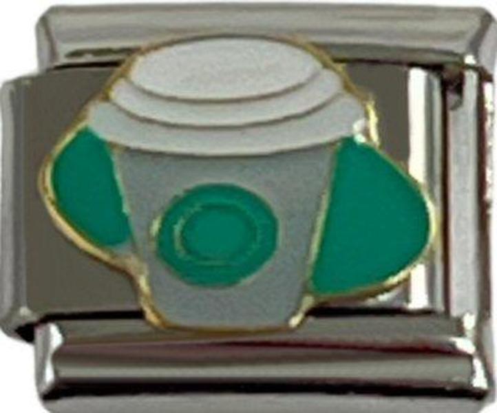 Italian Charm Link Charm Latte Coffee 9mm