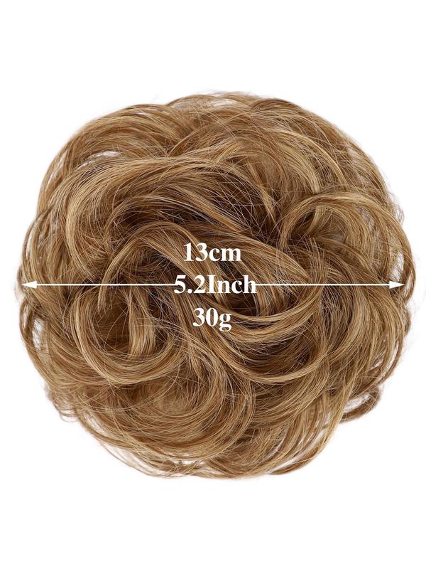Fashionable Elegant Wavy Hair Bun, Natural Fluffy Hair Bun, Synthetic Hair Bun for Women & Girls, Suitable for Daily Use