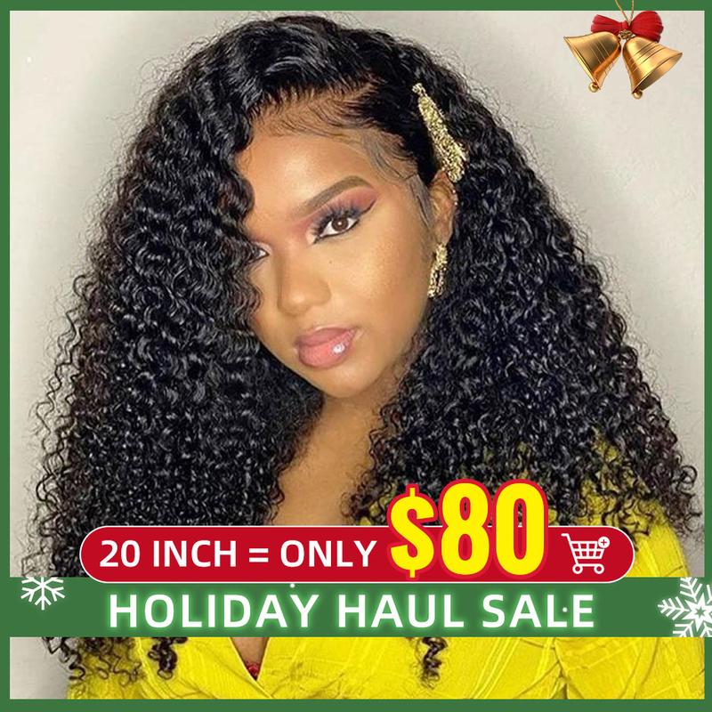 FORGIRLFOREVER Kinky Curly Lace Front Wig 13x4 Pre Plucked Lace Frontal Human Hair Wigs Natural Hairline Afro Curly Lace Front Wigs For Women