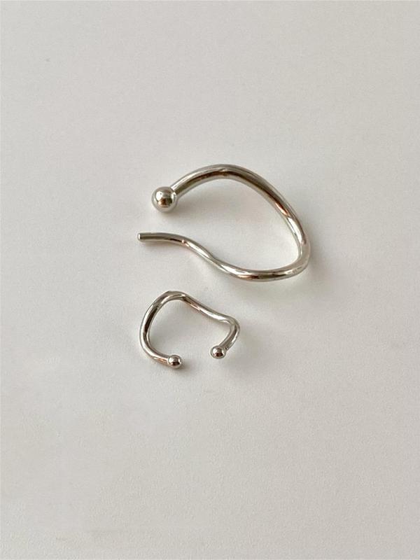 Women's 1 Pair Plain Casual Copper Ear Cuff, Casual Trendy Ear Cuff, Fashionable Jewelry for Daily & Party Decoration
