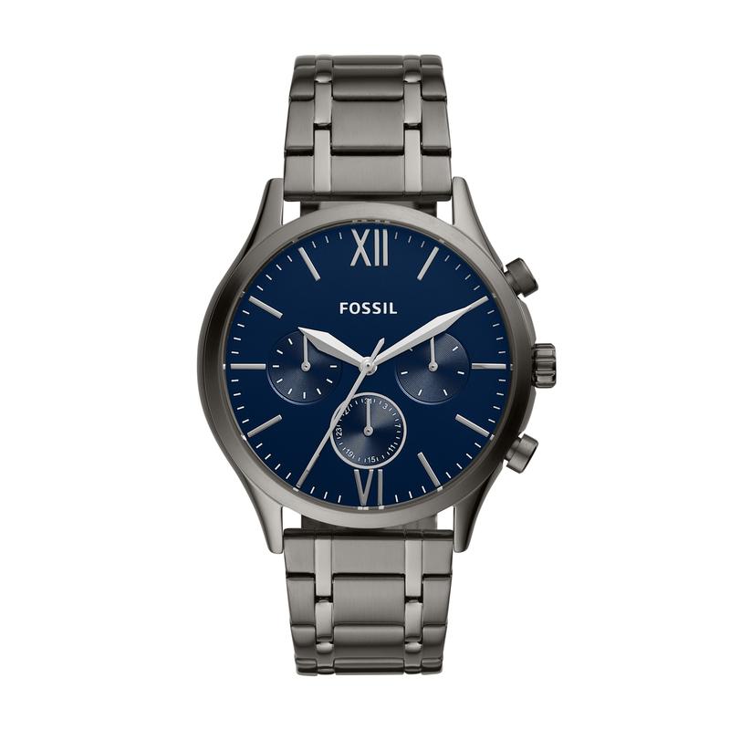 Fossil Men's Fenmore Multifunction, Smoke-Tone Stainless Steel Watch