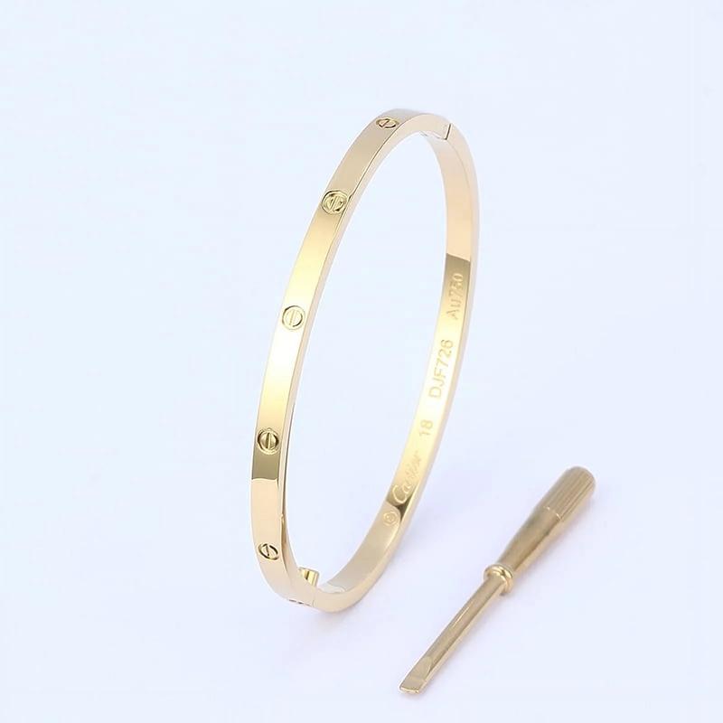 Love Bracelet Women's Titanium Stainless Steel Bracelet Jewelry with Screwdriver-Screw and Box Bracelets for Valentine's Day Wedding Couples Bracelets Girls Adults Girlfriend Birthday Gifts