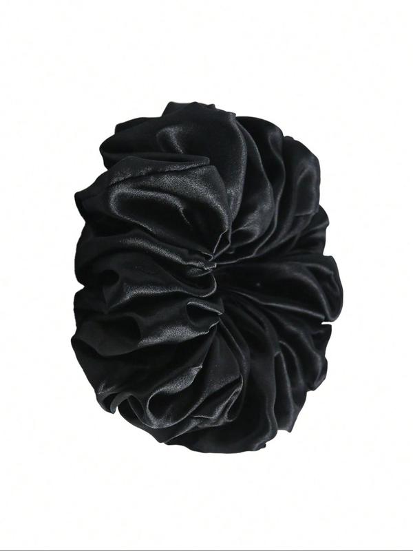 Women's Elegant Solid Color Ruched Design Hair Tie, Cute Trendy Scrunchie, Fashionable Hair Accessories for Daily & Party Decoration
