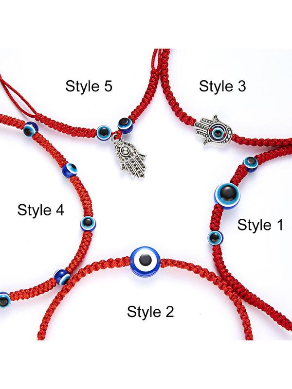 Eye Charm String Bracelet, Fashionable Adjustable Bracelet for Women & Men, Fashion Jewelry for Party, Daily Decor, Trendy All-match & Exquisite Jewelry for Birthday Gift