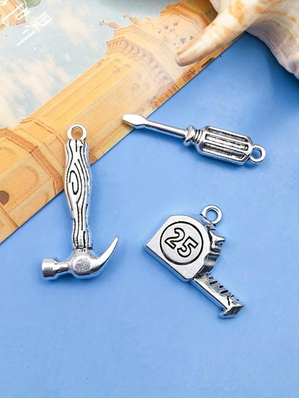 Vintage Alloy Tool Design Pendant, DIY Jewelry Accessories for Necklace & Bracelet Making, Jewelry Making Supplies for Men & Women