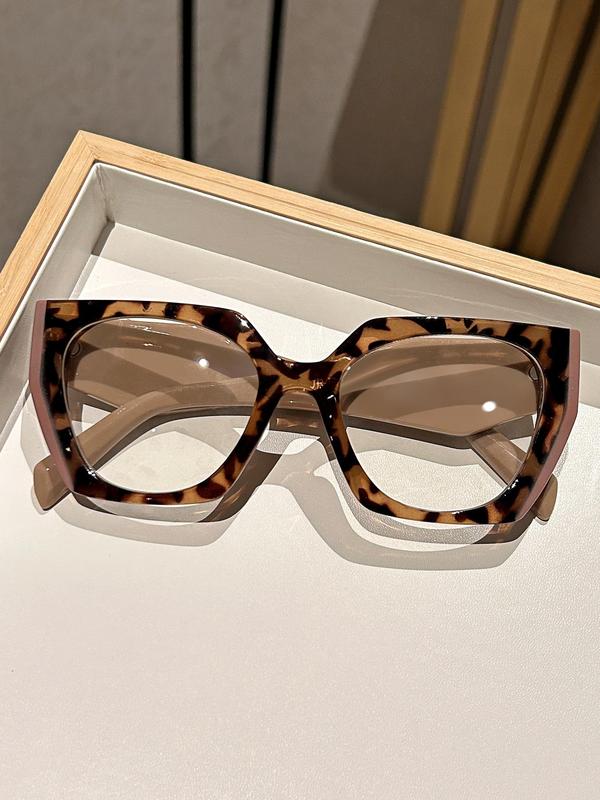 Simple Eyeglasses for Everyday Use, Basic Geometric Frame Eyeglasses for Women & Men, Fashion Eyeglasses for Work, Daily Decor, Perfect for Student Daily Use