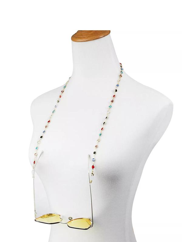 Boho Random Color Rhinestone Decor Glasses Chain for Decoration, Mask Chain, Anti-loss Anti-slip Multi-purpose Glasses Chain, Fashion Accessories for Going Out To Play