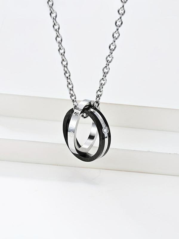 Couple Matching Puzzle Design Charm Bracelet & Ring Pendant Necklace, Fashion Jewelry for Party, Daily Decor, Trendy All-match & Exquisite Jewelry for Birthday Gift
