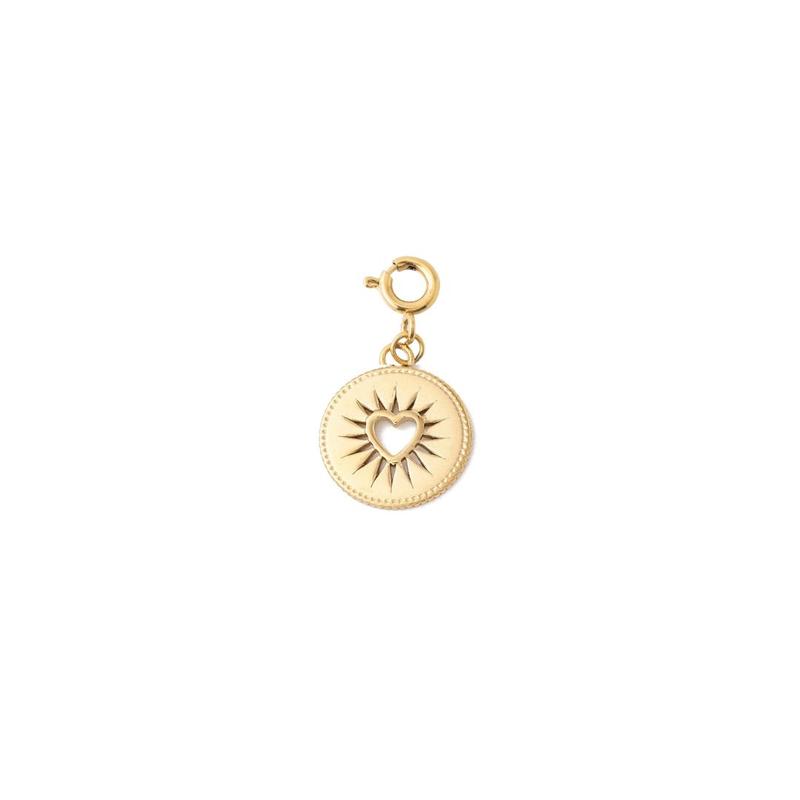 LOLO's Round Hollow Heart Burst Charm: Style That Lasts a Lifetime!