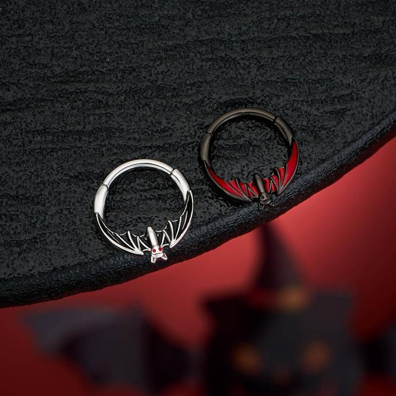 Oufer 16G Hanged Bat Septum Ring Daith Hoop