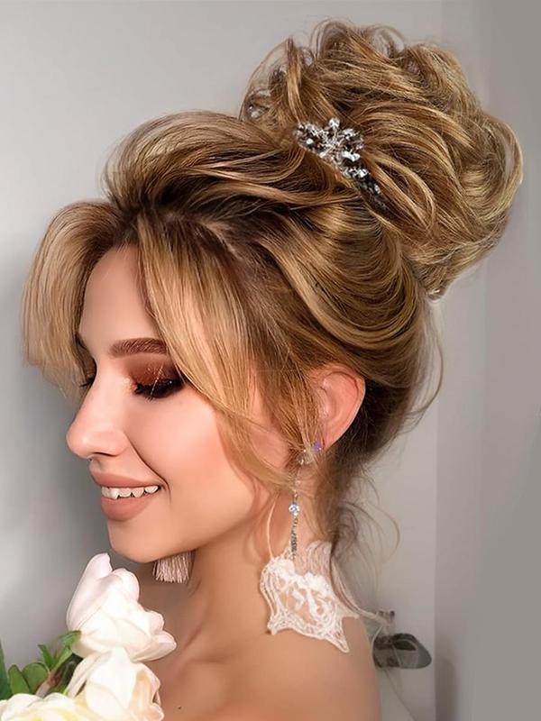 Fashionable Elegant Wavy Hair Bun, Natural Fluffy Hair Bun, Synthetic Hair Bun for Women & Girls, Suitable for Daily Use