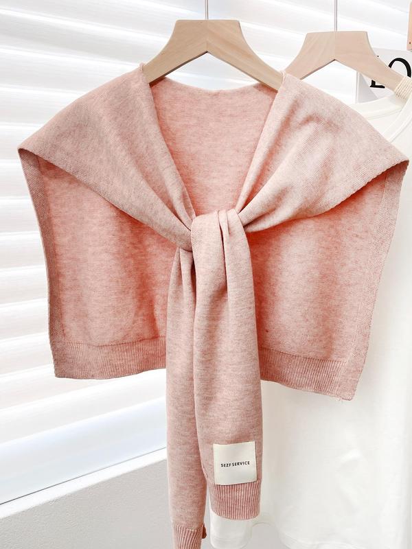Solid Color Shawl, Casual Versatile Scarf for Women, Fashion Accessories for Daily Wear, Trendy All-match & Exquisite Scarf for Birthday Gift, 80s Fashion