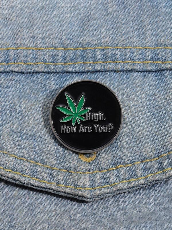 Simple Letter Pattern Brooch,  Fashion Alloy Accessories for Daily Holiday Gift,  Enamel Pin Suitable for Backpacks, Jeans, Scarves, Hats Decoration