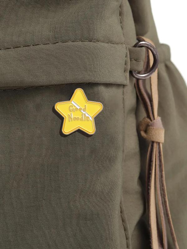 Star & Letter Design Brooch, Cute Clothes Brooch, Fashion Accessories for Women & Men, Trendy All-match & Exquisite Brooch for Birthday Gift