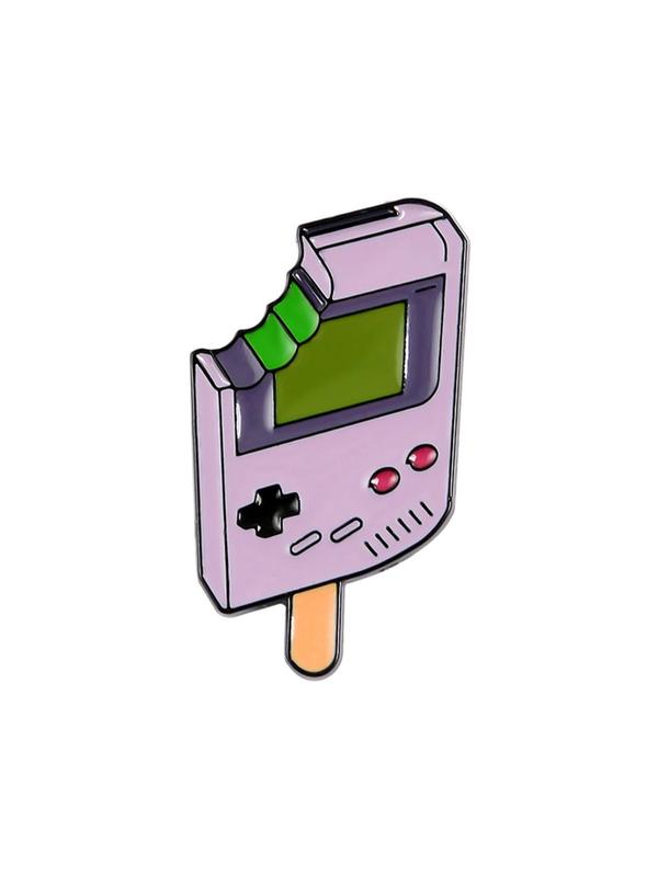 Unisex Summer Cute Cartoon Ice Cream & Game Console Design Brooch, Enamel Pin Suitable for Backpacks, Jeans, Scarves, Hats Decoration Fixed Buckle